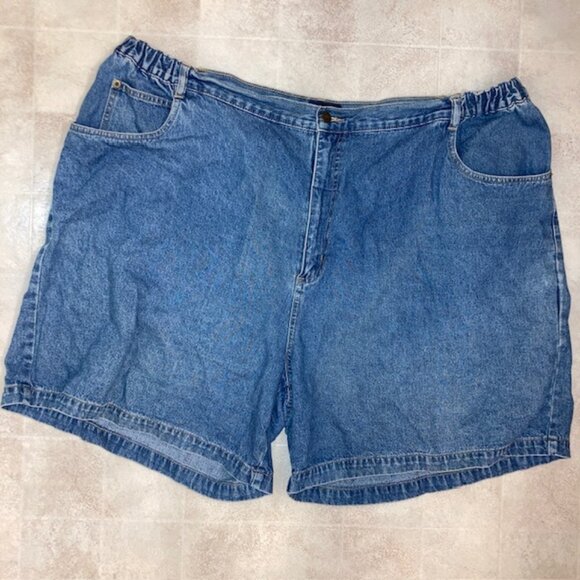CST BLUES DENIM SHORTS PLUS 30W ELASTIC WAIST 100% COTTON - Picture 1 of 10
